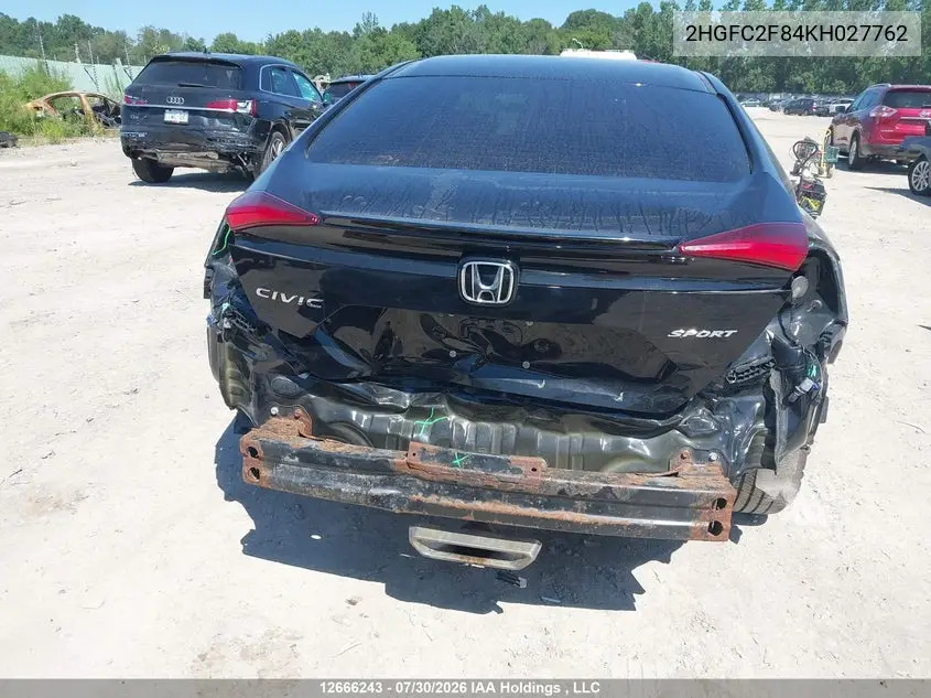 2019 HONDA CIVIC VIN 2HGFC2F84KH027762 — фото 17