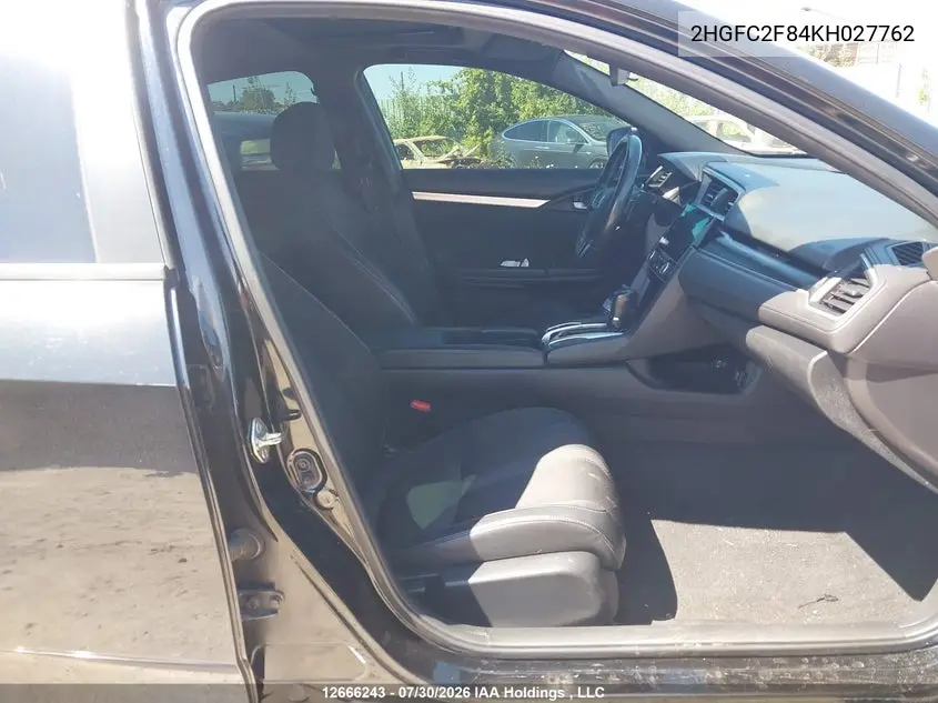 2019 HONDA CIVIC VIN 2HGFC2F84KH027762 — фото 5