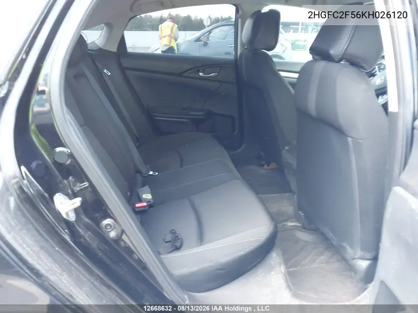 2019 HONDA CIVIC VIN 2HGFC2F56KH026120 — фото 8
