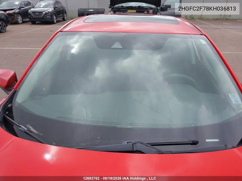 2019 HONDA CIVIC VIN 2HGFC2F78KH036813 — фото 17