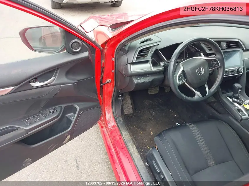 2019 HONDA CIVIC VIN 2HGFC2F78KH036813 — фото 20