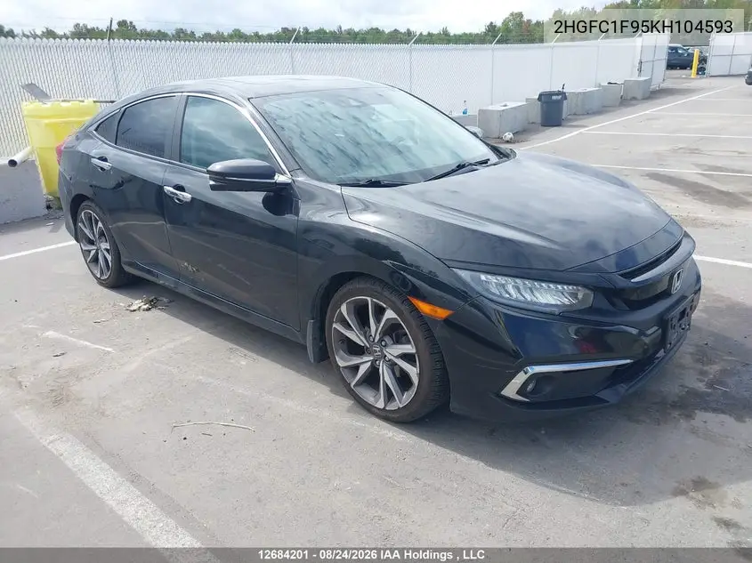 HONDA CIVIC 2019, VIN 2HGFC1F95KH104593