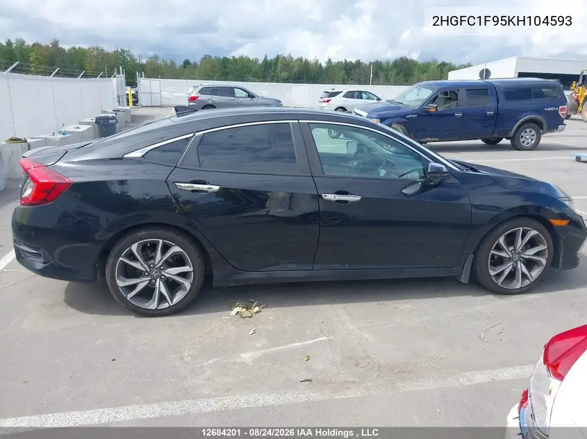 2019 HONDA CIVIC VIN 2HGFC1F95KH104593 — фото 13