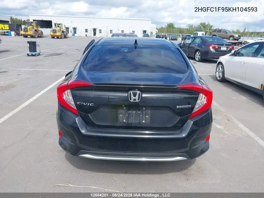 2019 HONDA CIVIC VIN 2HGFC1F95KH104593 — фото 16