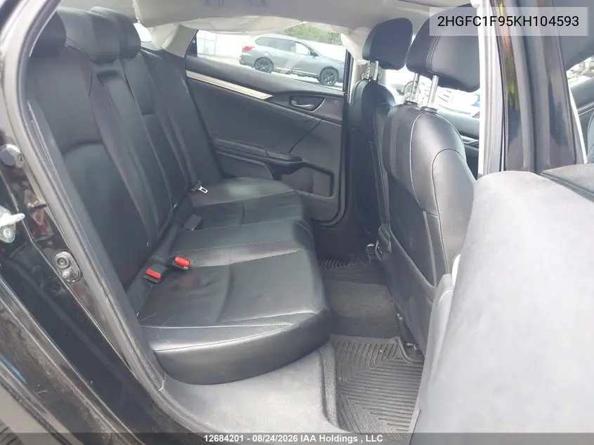 2019 HONDA CIVIC VIN 2HGFC1F95KH104593 — фото 8