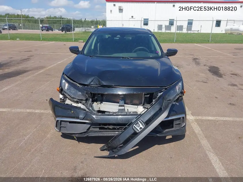 2019 HONDA CIVIC VIN 2HGFC2E53KH018820 — фото 12