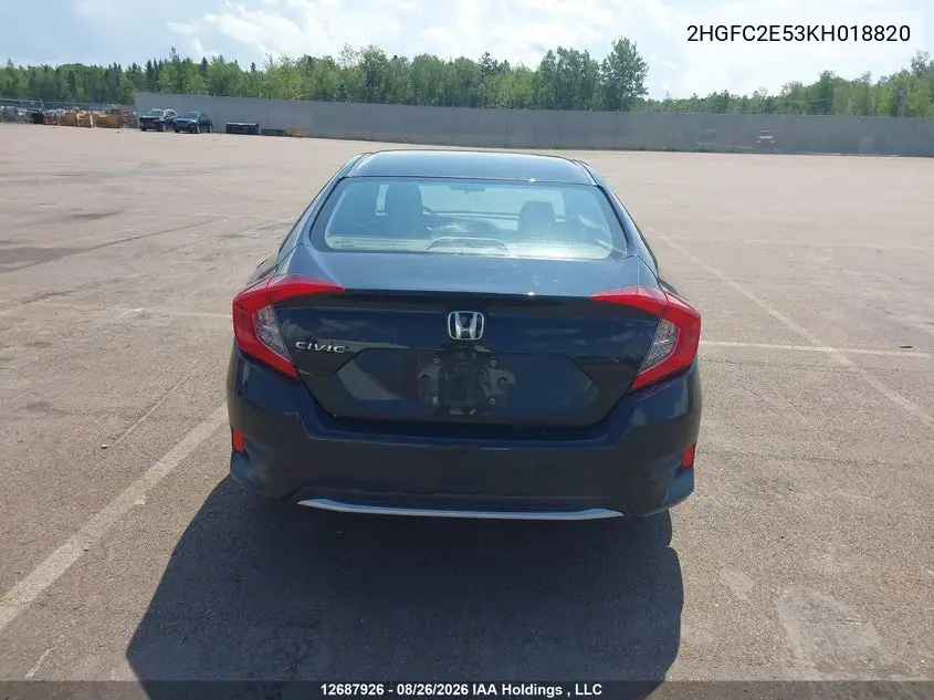 2019 HONDA CIVIC VIN 2HGFC2E53KH018820 — фото 16
