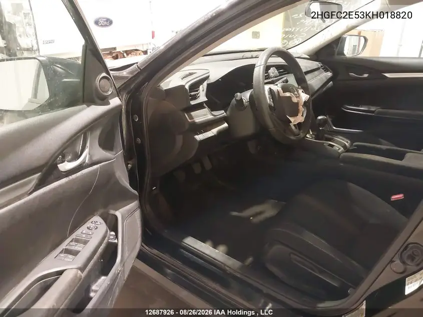 2019 HONDA CIVIC VIN 2HGFC2E53KH018820 — фото 19