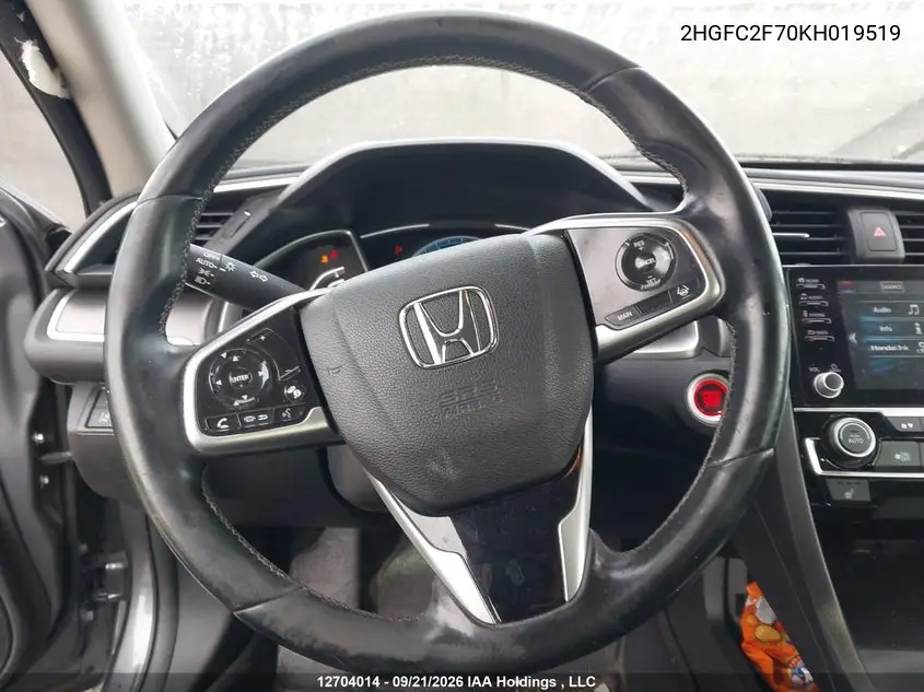 2019 HONDA CIVIC VIN 2HGFC2F70KH019519 — фото 17