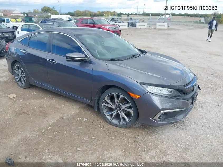 HONDA CIVIC 2019, VIN 2HGFC1F95KH103363
