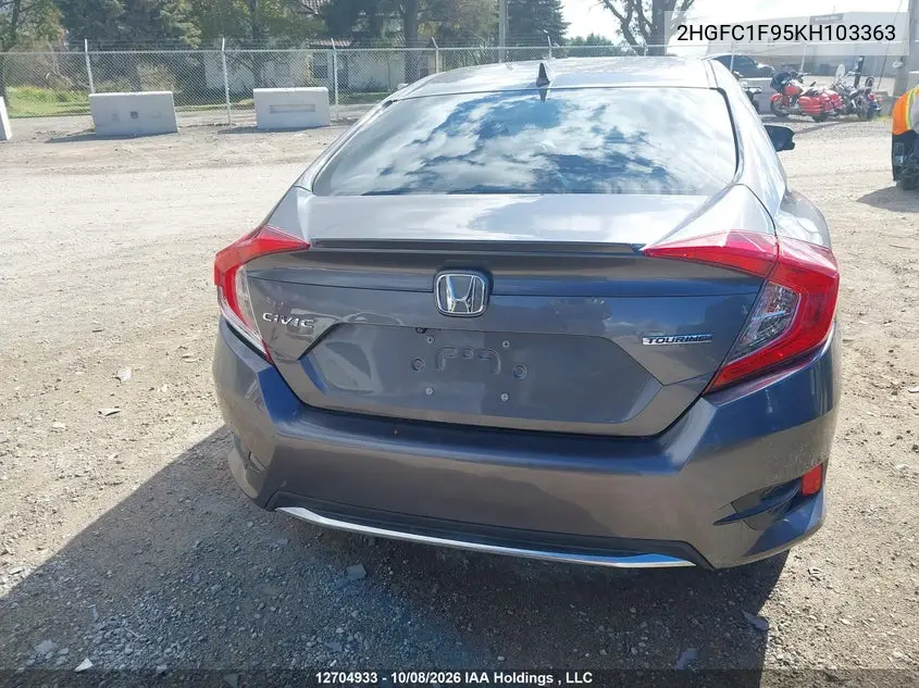 2019 HONDA CIVIC VIN 2HGFC1F95KH103363 — фото 17