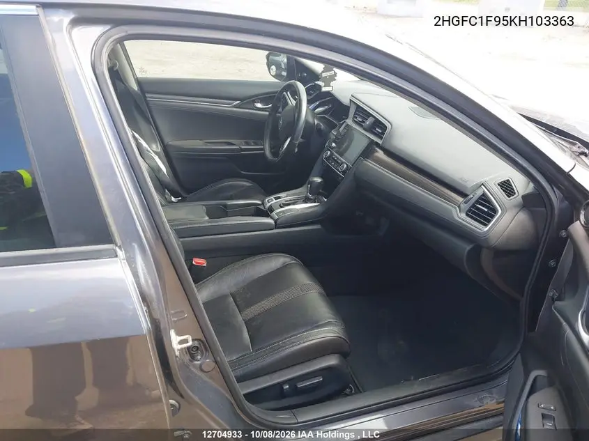 2019 HONDA CIVIC VIN 2HGFC1F95KH103363 — фото 5