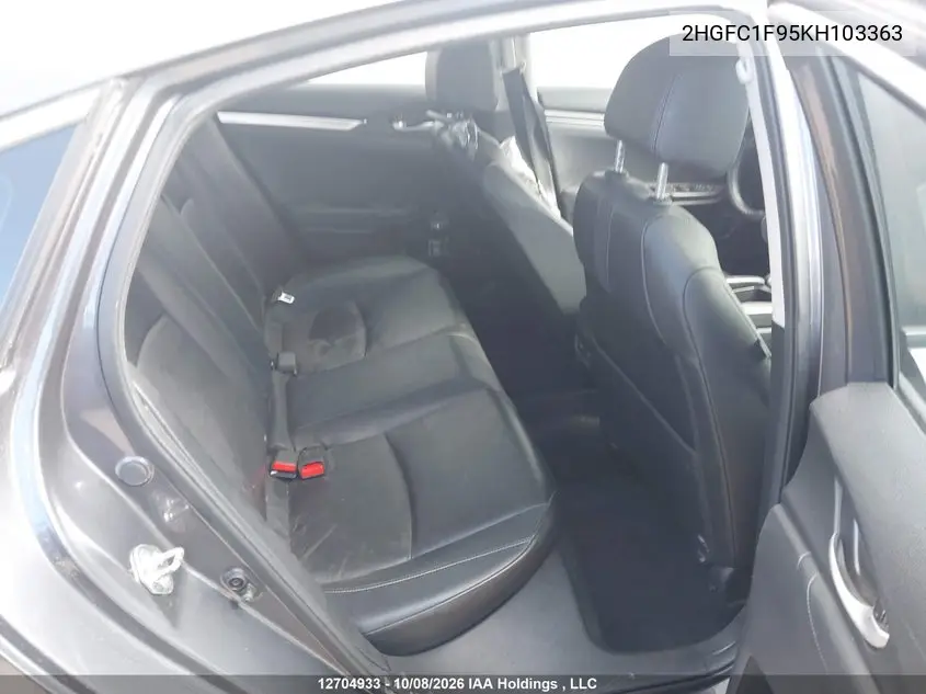 2019 HONDA CIVIC VIN 2HGFC1F95KH103363 — фото 8