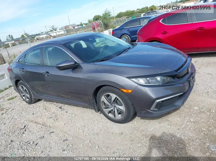 HONDA CIVIC 2019, VIN 2HGFC2F58KH005995