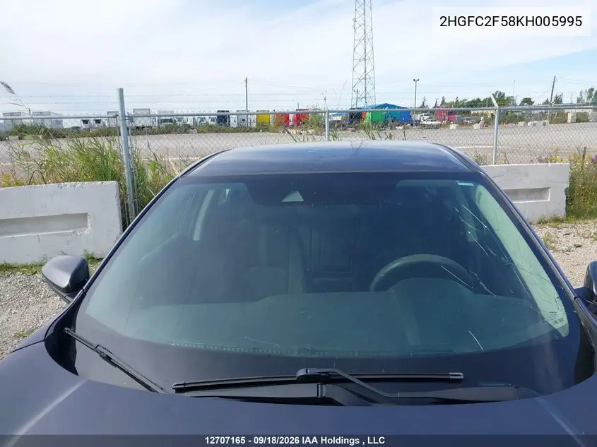 2019 HONDA CIVIC VIN 2HGFC2F58KH005995 — фото 17