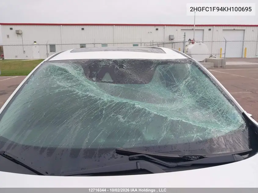 2019 HONDA CIVIC VIN 2HGFC1F94KH100695 — фото 18