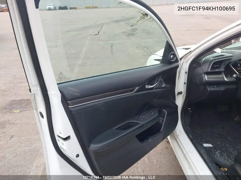HONDA CIVIC 2019, VIN 2HGFC1F94KH100695