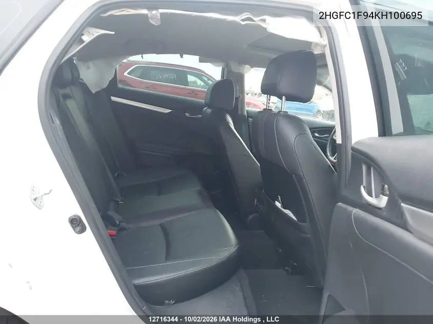 2019 HONDA CIVIC VIN 2HGFC1F94KH100695 — фото 9