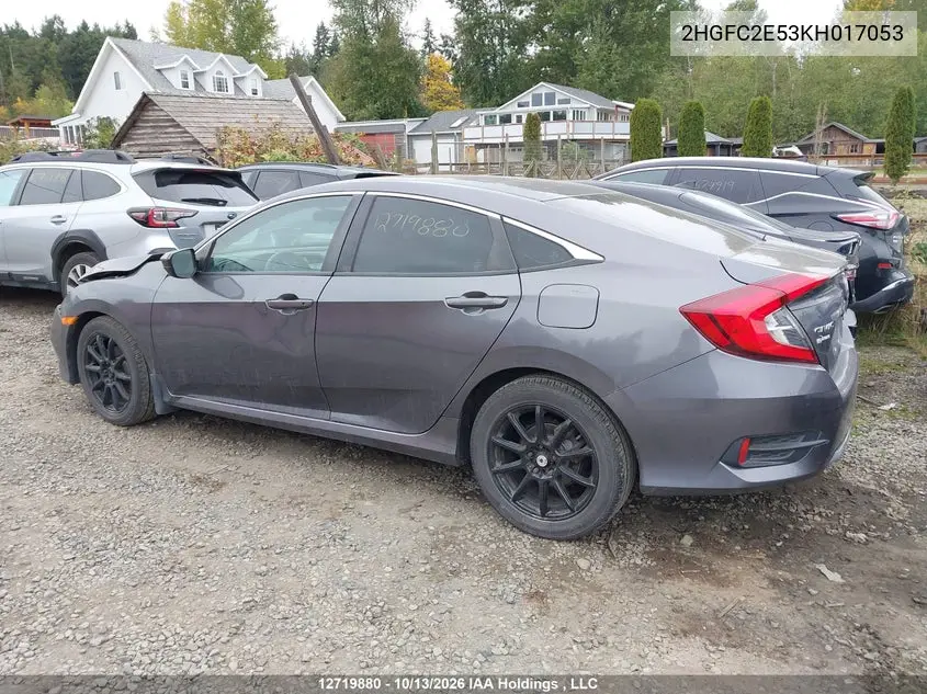 2019 HONDA CIVIC VIN 2HGFC2E53KH017053 — фото 14