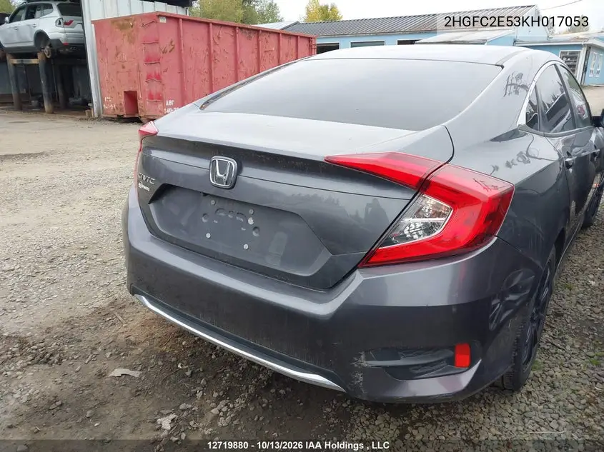 2019 HONDA CIVIC VIN 2HGFC2E53KH017053 — фото 16