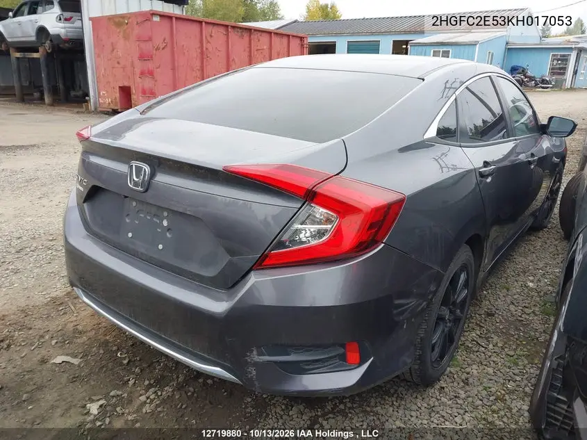 2019 HONDA CIVIC VIN 2HGFC2E53KH017053 — фото 4