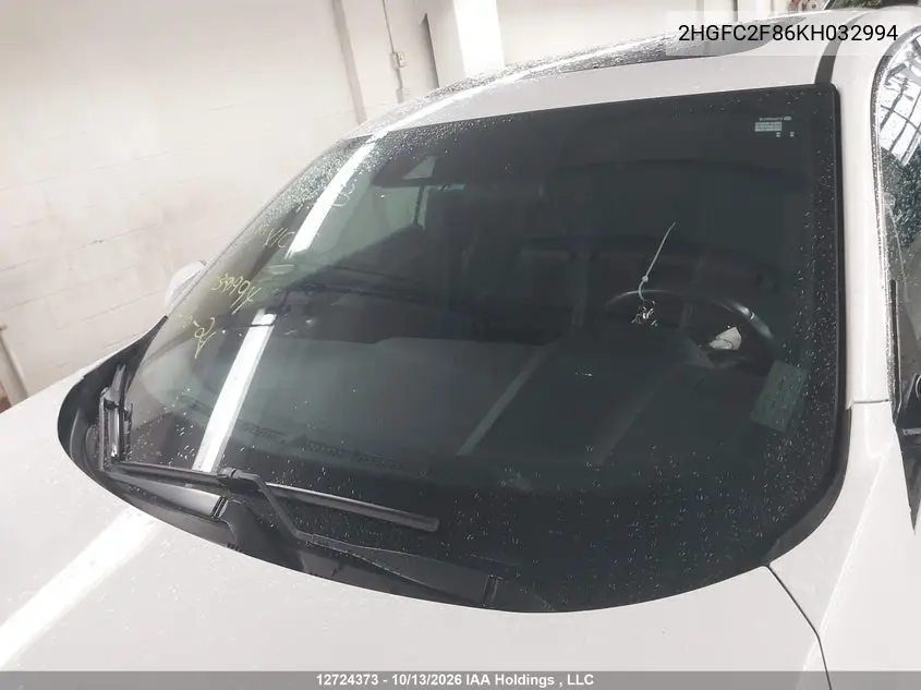 2019 HONDA CIVIC VIN 2HGFC2F86KH032994 — фото 17