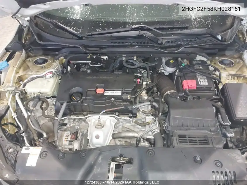 2019 HONDA CIVIC VIN 2HGFC2F58KH028161 — фото 10