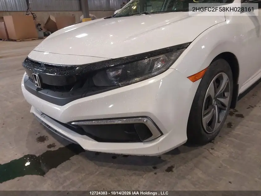 2019 HONDA CIVIC VIN 2HGFC2F58KH028161 — фото 12