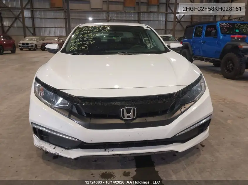2019 HONDA CIVIC VIN 2HGFC2F58KH028161 — фото 13