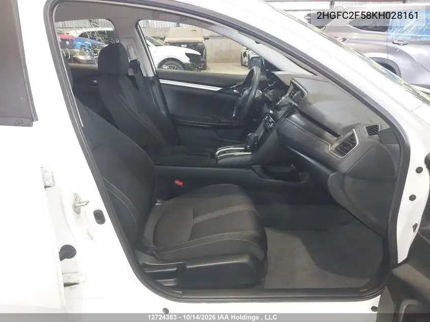 2019 HONDA CIVIC VIN 2HGFC2F58KH028161 — фото 5