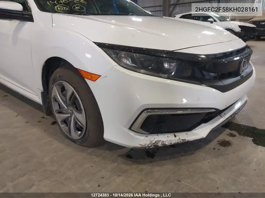2019 HONDA CIVIC VIN 2HGFC2F58KH028161 — фото 6