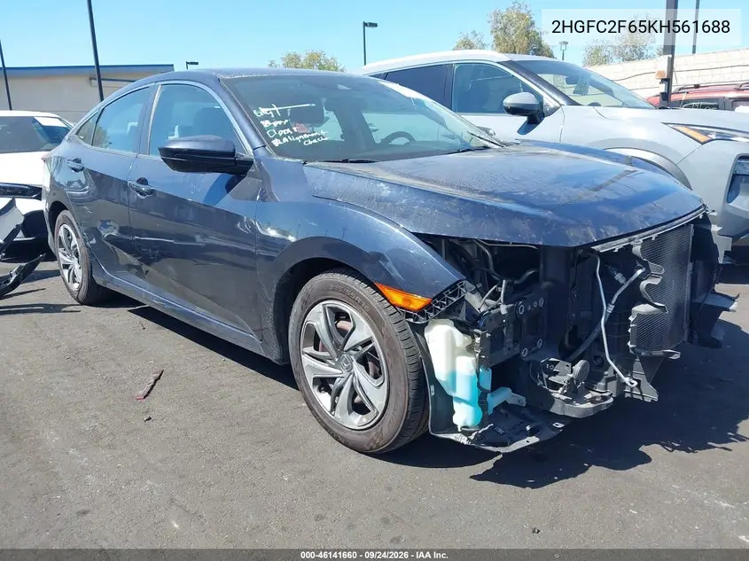 HONDA CIVIC 2019, VIN 2HGFC2F65KH561688