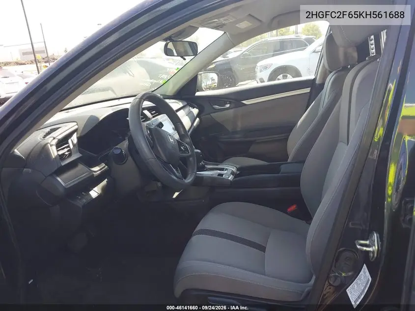 2019 HONDA CIVIC VIN 2HGFC2F65KH561688 — фото 5
