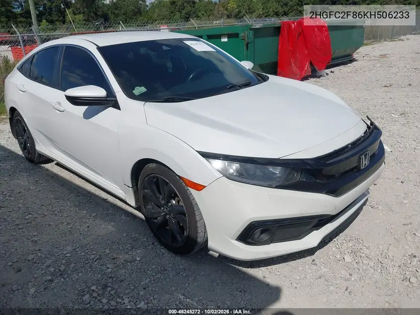HONDA CIVIC 2019, VIN 2HGFC2F86KH506233