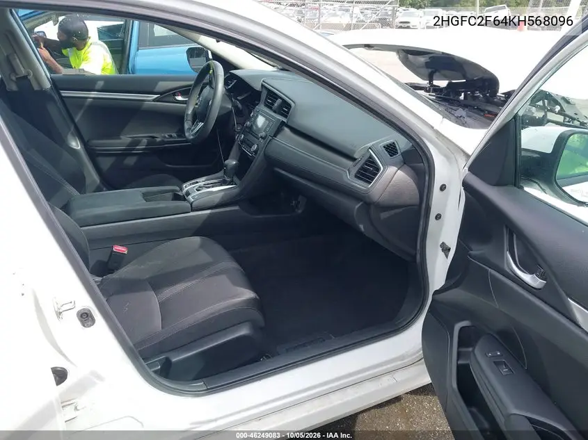 2019 HONDA CIVIC VIN 2HGFC2F64KH568096 — фото 5