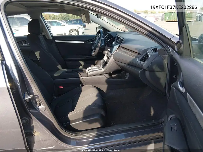 2019 HONDA CIVIC VIN 19XFC1F37KE202286 — фото 5