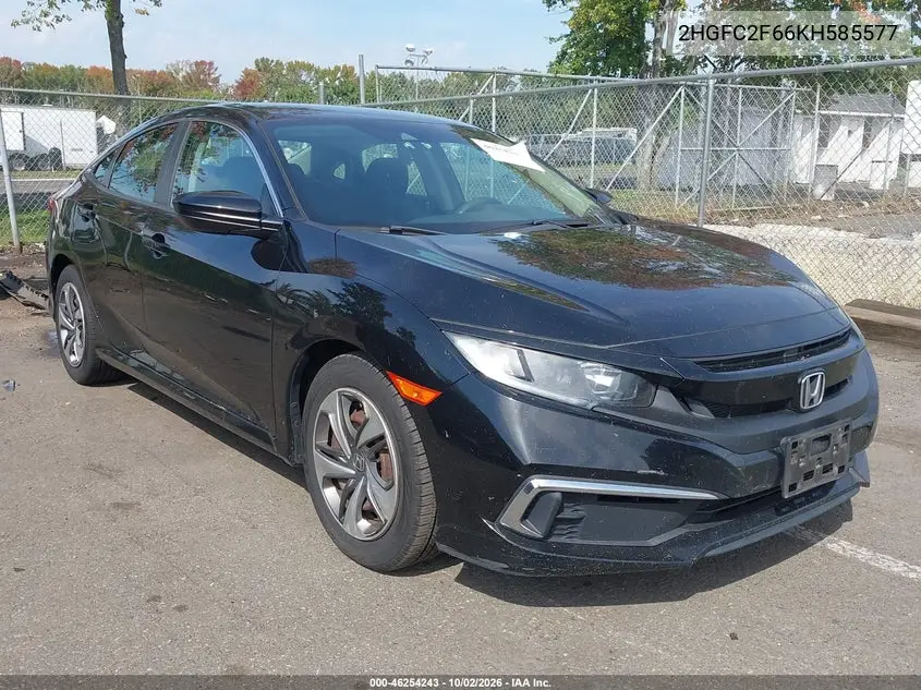 HONDA CIVIC 2019, VIN 2HGFC2F66KH585577