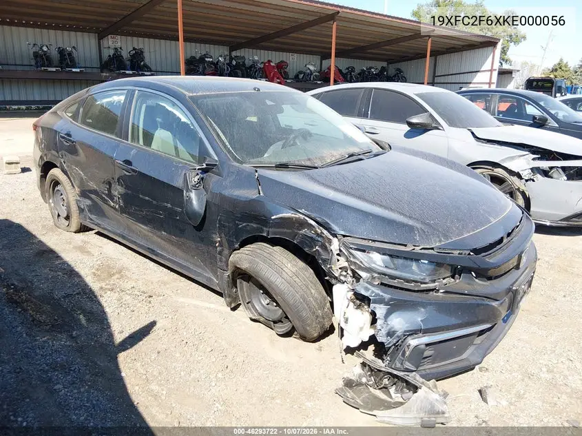 HONDA CIVIC 2019, VIN 19XFC2F6XKE000056