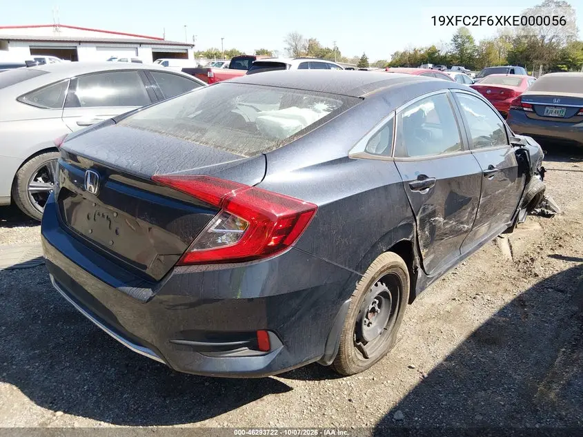 2019 HONDA CIVIC VIN 19XFC2F6XKE000056 — фото 4