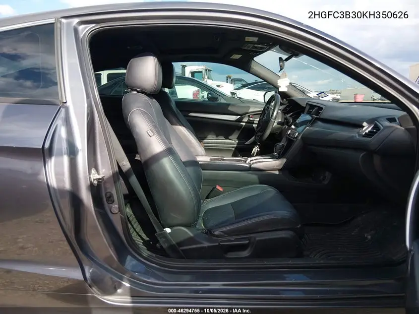 2019 HONDA CIVIC VIN 2HGFC3B30KH350626 — фото 5