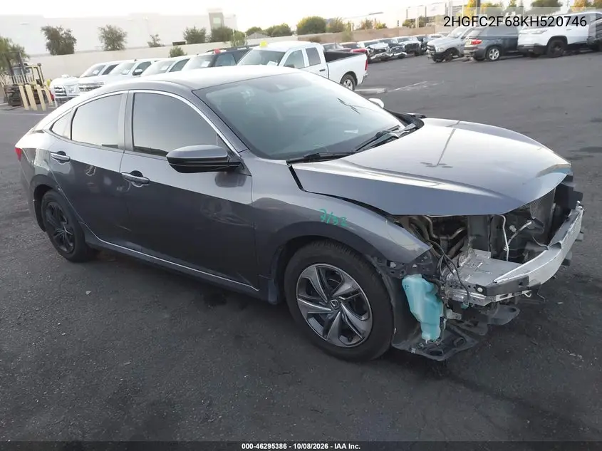 HONDA CIVIC 2019, VIN 2HGFC2F68KH520746
