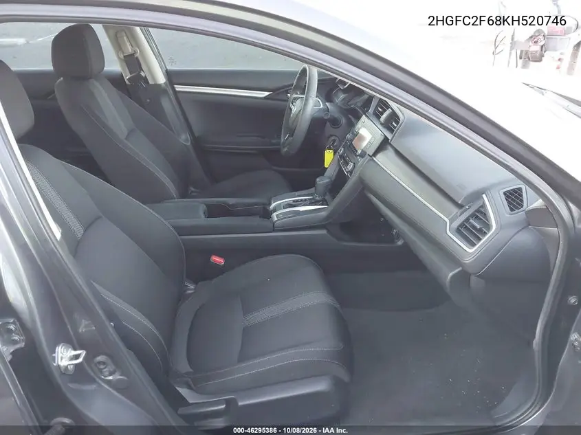 2019 HONDA CIVIC VIN 2HGFC2F68KH520746 — фото 5