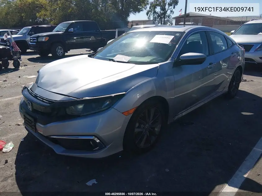 2019 HONDA CIVIC VIN 19XFC1F34KE009741 — фото 2