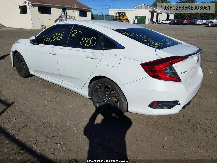 2019 HONDA CIVIC VIN 19XFC2F85KE003061 — фото 4