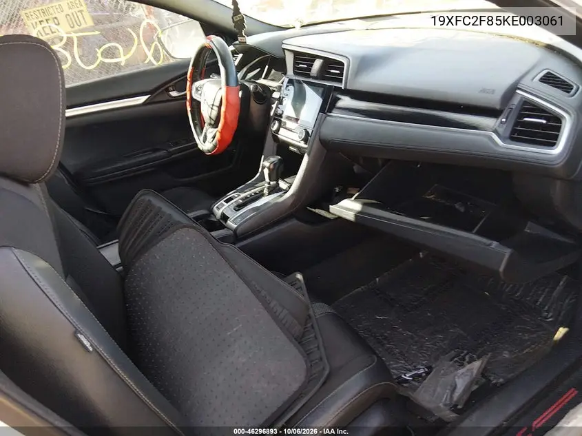 2019 HONDA CIVIC VIN 19XFC2F85KE003061 — фото 6