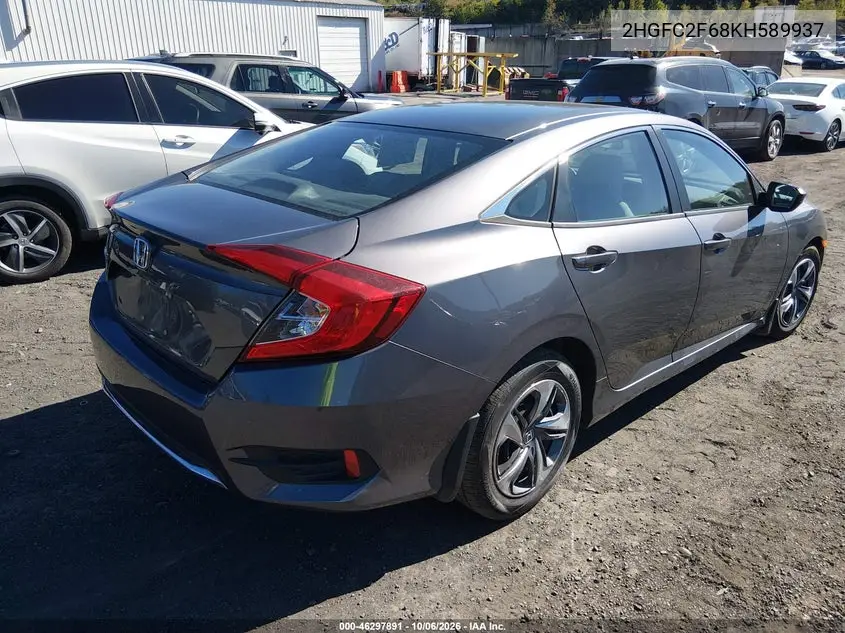 2019 HONDA CIVIC VIN 2HGFC2F68KH589937 — фото 4