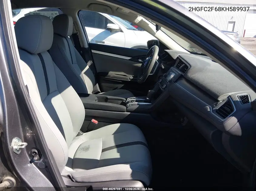 2019 HONDA CIVIC VIN 2HGFC2F68KH589937 — фото 5