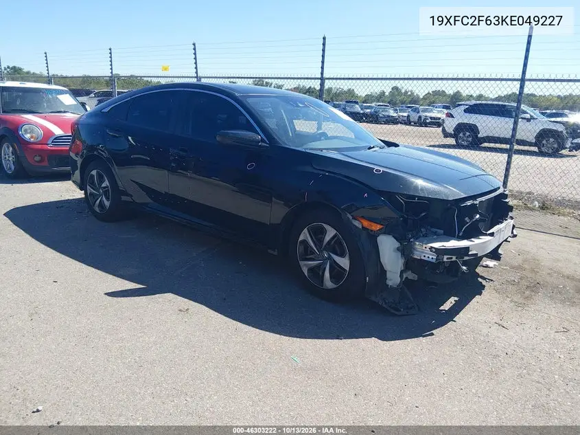 HONDA CIVIC 2019, VIN 19XFC2F63KE049227