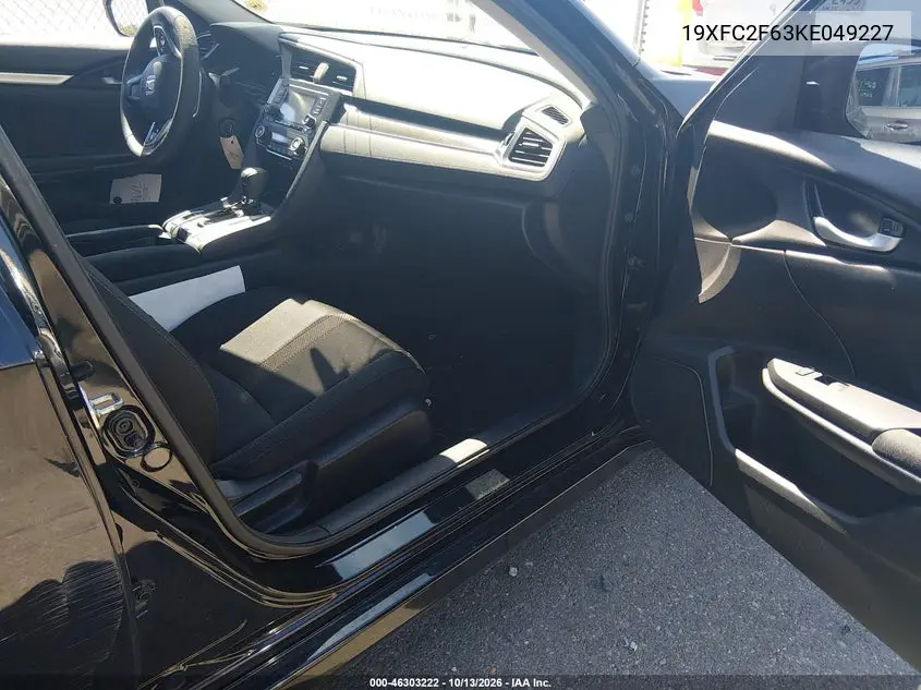 2019 HONDA CIVIC VIN 19XFC2F63KE049227 — фото 5