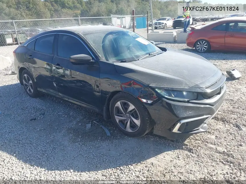 HONDA CIVIC 2019, VIN 19XFC2F67KE011824